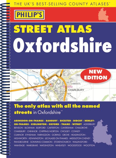 Philip’s Street Atlas Oxfordshire 5ED Spiral (New Edition)