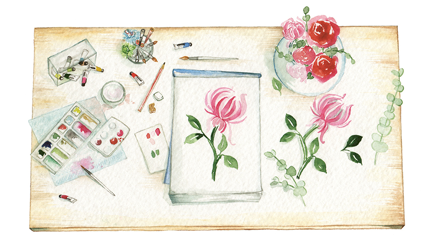 A Year of Watercolour by Harriet De Winton Signed Copy Watercolour