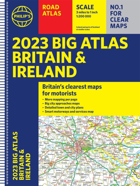 2023 Philip’s Big Road Atlas Britain and Ireland